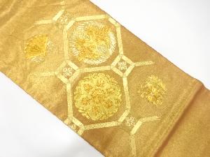 花蜀江に向かい鶴模様刺繍袋帯